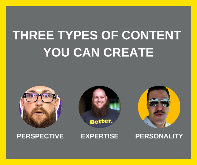 The three types of content you can create